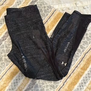 Under Armour compression ankle leggings with mesh detailing